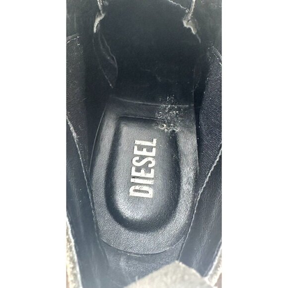 Diesel Womens Suede Ankle Booties Wedge Heel Stylish Lace Up Gray Sz US 9 EU 40 - Picture 10 of 13